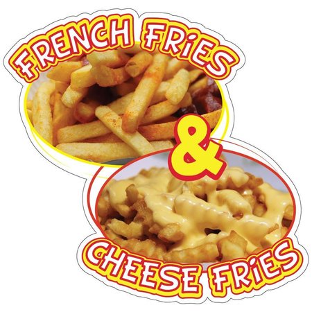 SIGNMISSION French Fries & Cheese Fries Concession Stand Food Truck, D-24 French Fries & Cheese Fries D-DC-24 French Fries And Cheese Fries19